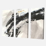 Designart 'Glam Painted Arcs IV' Transitional Premium Canvas Wall Art - 36x28 - 3 Panels