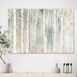 Designart 'A Woodland Walk into the Forest III' Modern Farmhouse Canvas Art - 36x28 - 3 Panels