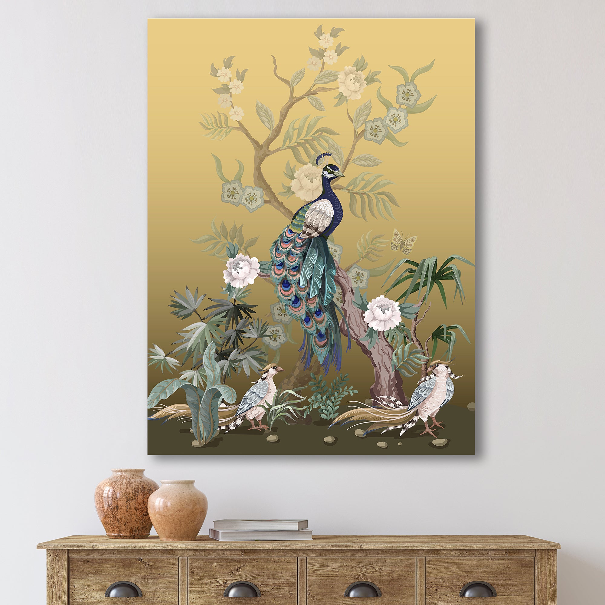 Chinoiserie With Birds and Peonies VI