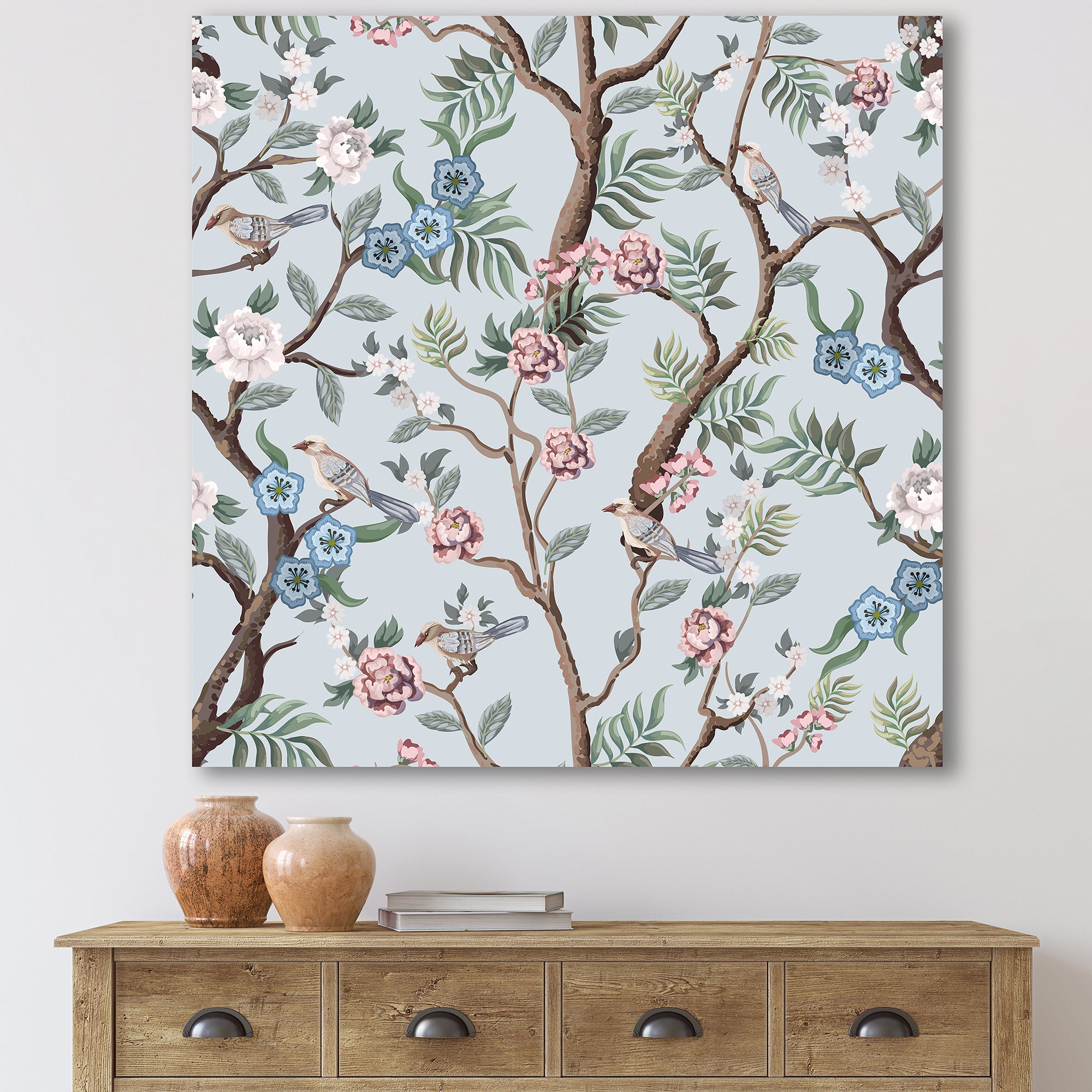 Chinoiserie With Birds and Peonies X