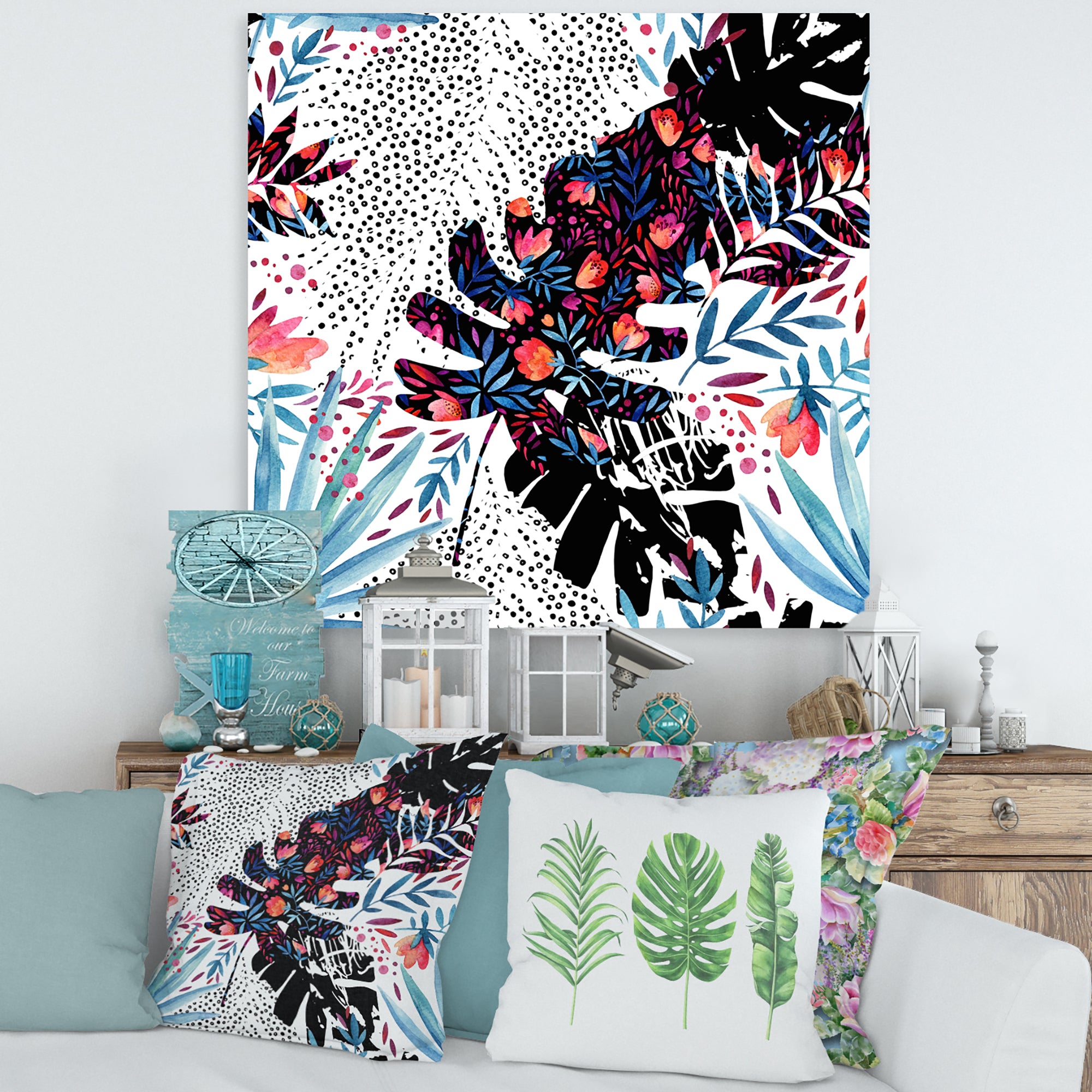 Tropical Floral Patchwork I