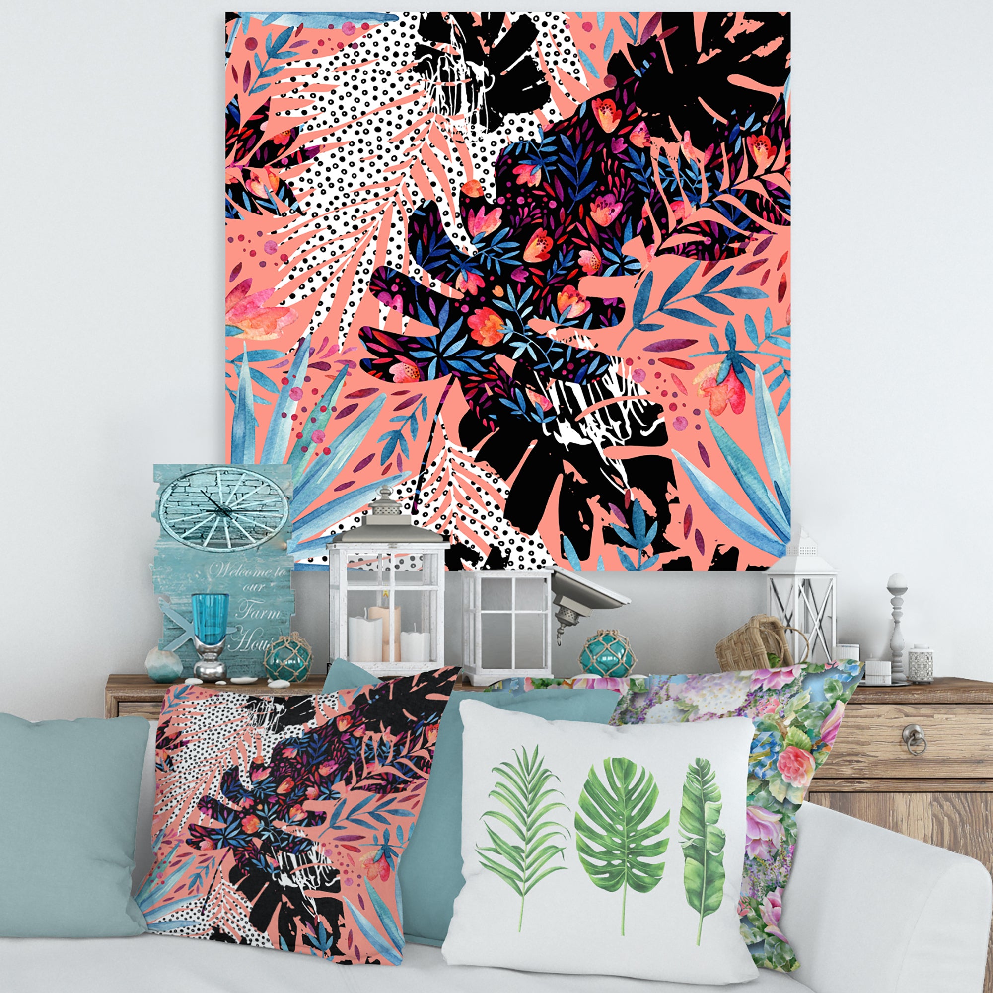 Tropical Floral Patchwork II