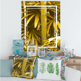 Yellow Bamboo and Tropical Leaves