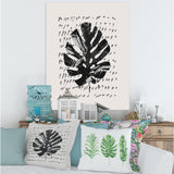 Minimal Tropical Palm Leaf On Grunge Texture