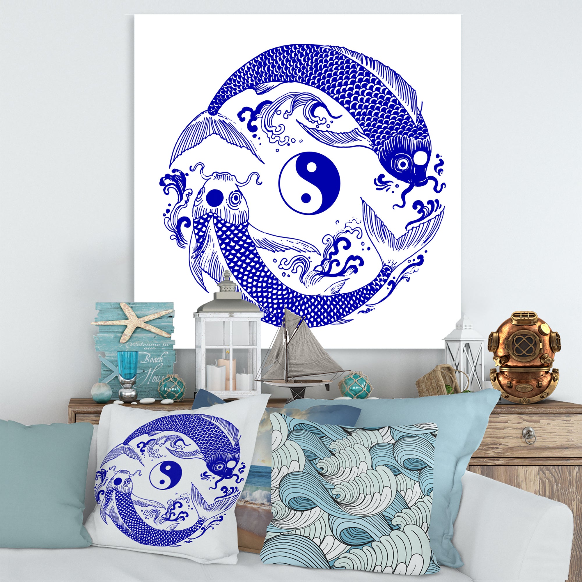 Chinoiserie Koi Fish II