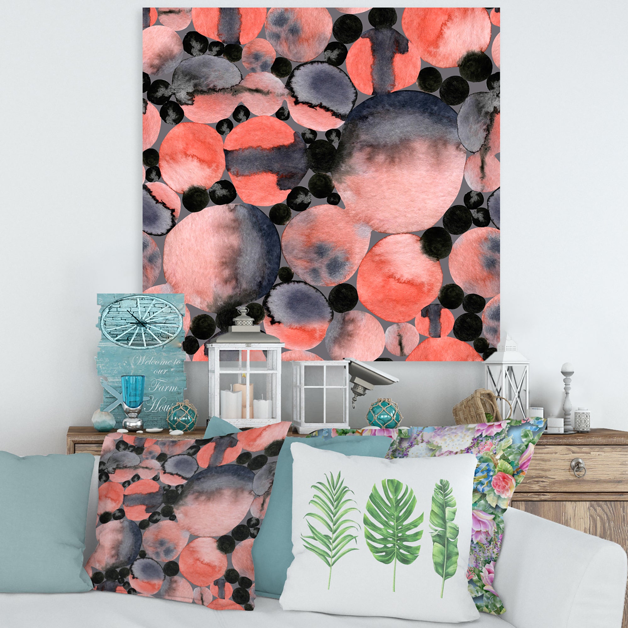 Abstract Geometric Polka Dots