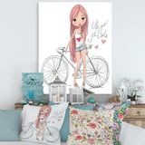 Young Girl With Bicycle