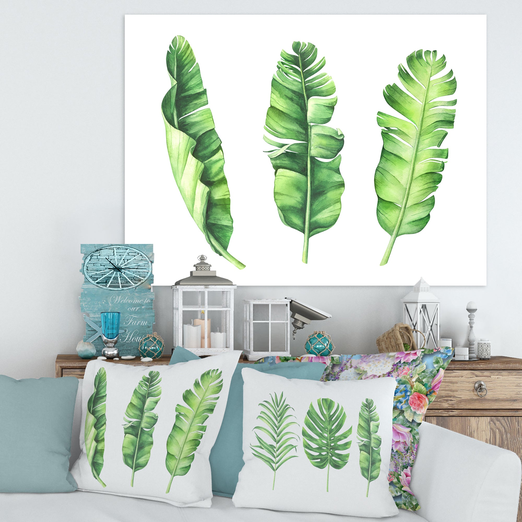 Tropical Banana Leaves Set