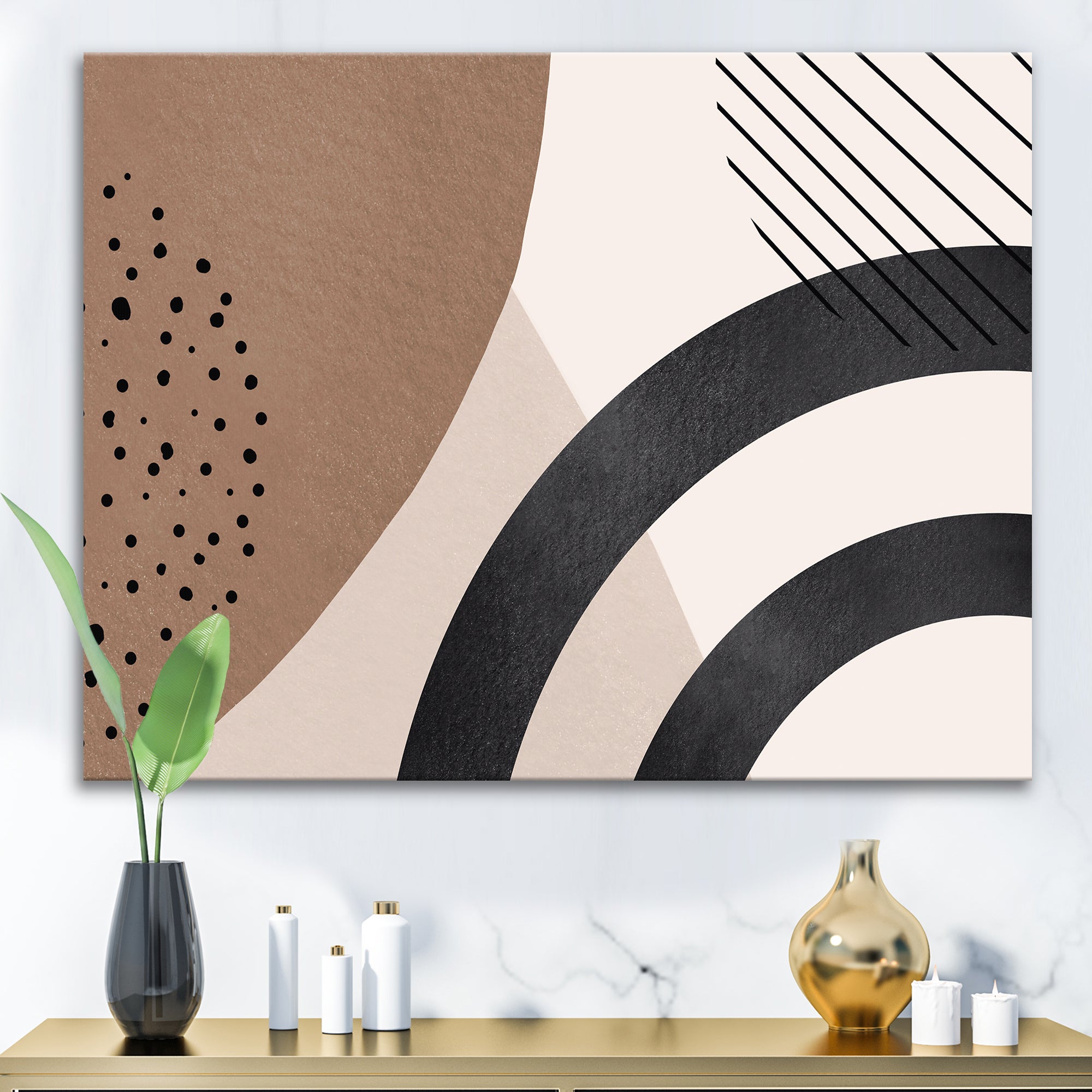 Abstract Shapes in Terracotta and Ivory Shapes III