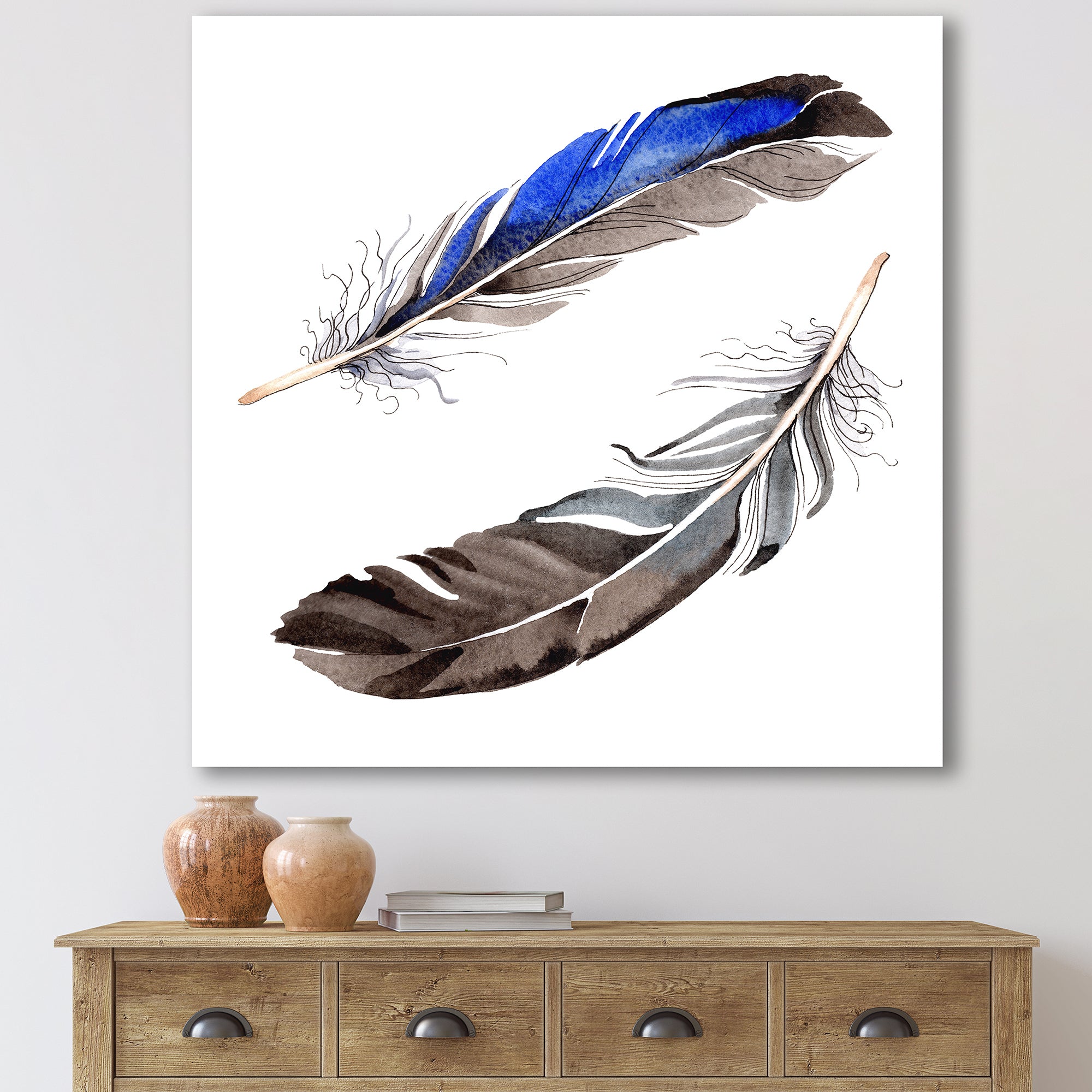 Colourful Boho Feathers III