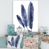 Navy Blue Tropical Banana Leaves
