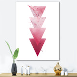 Red Triangles Abstract Geometric Art Composition