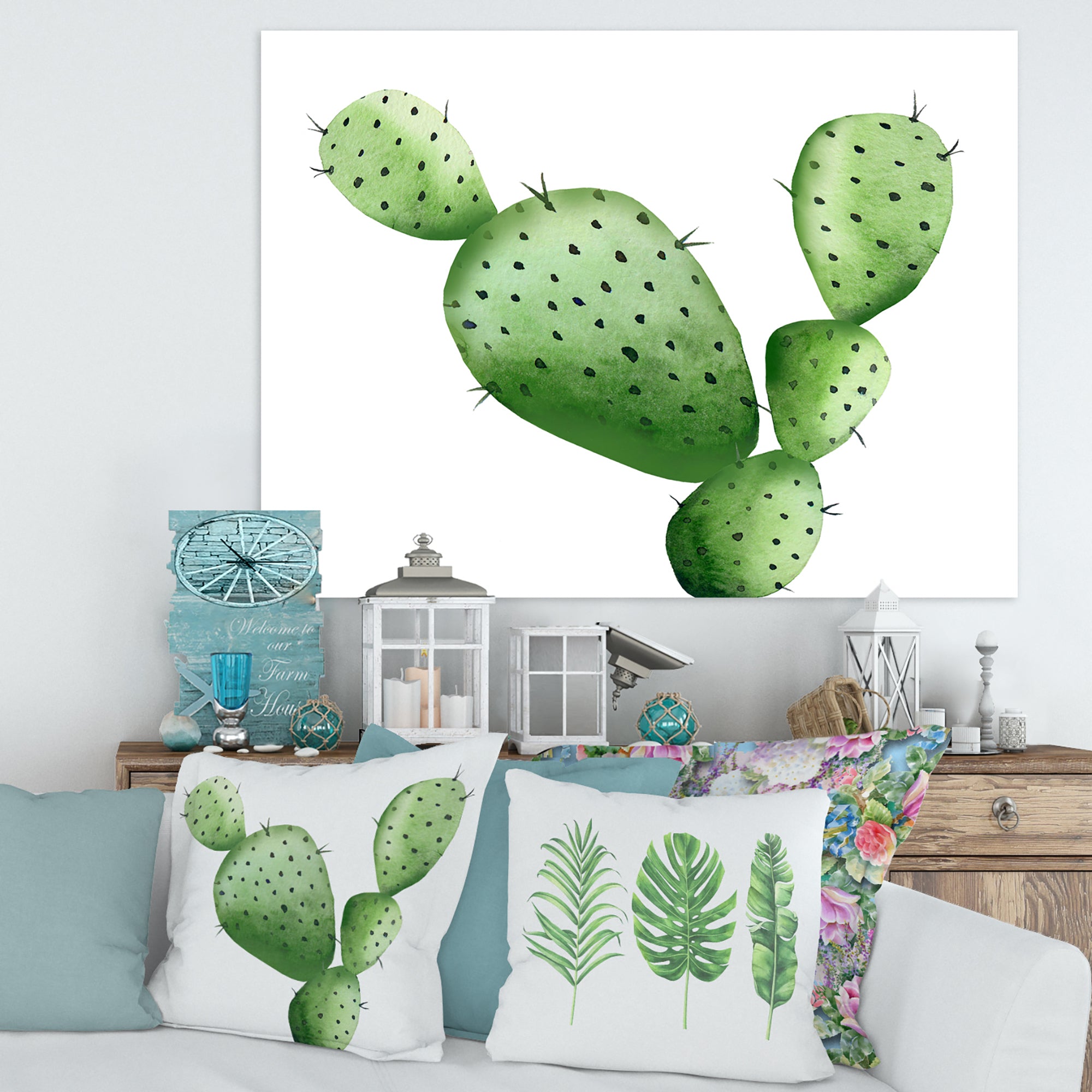 Green Southwestern Cactus