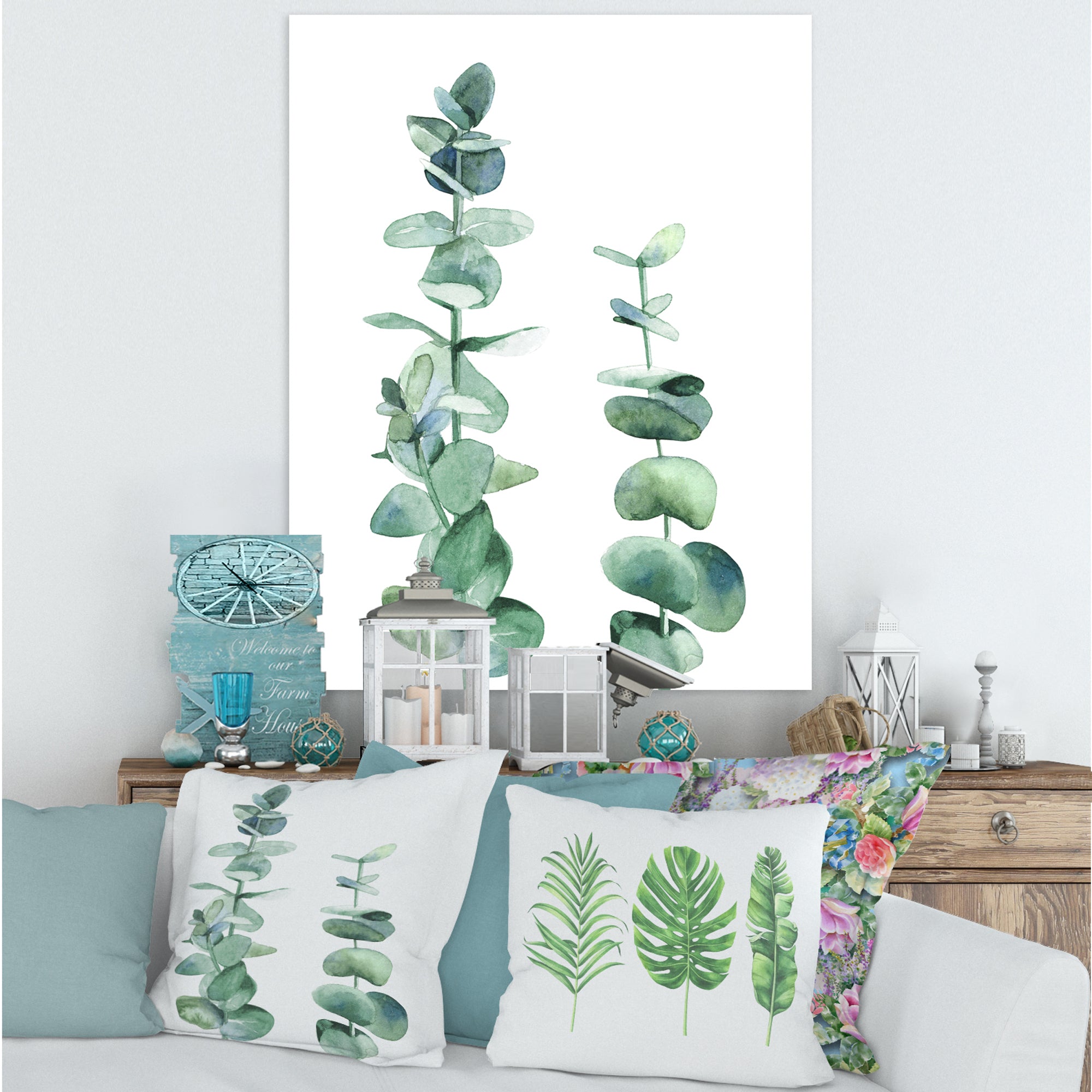 Silver Blue Eucalyptus Branch