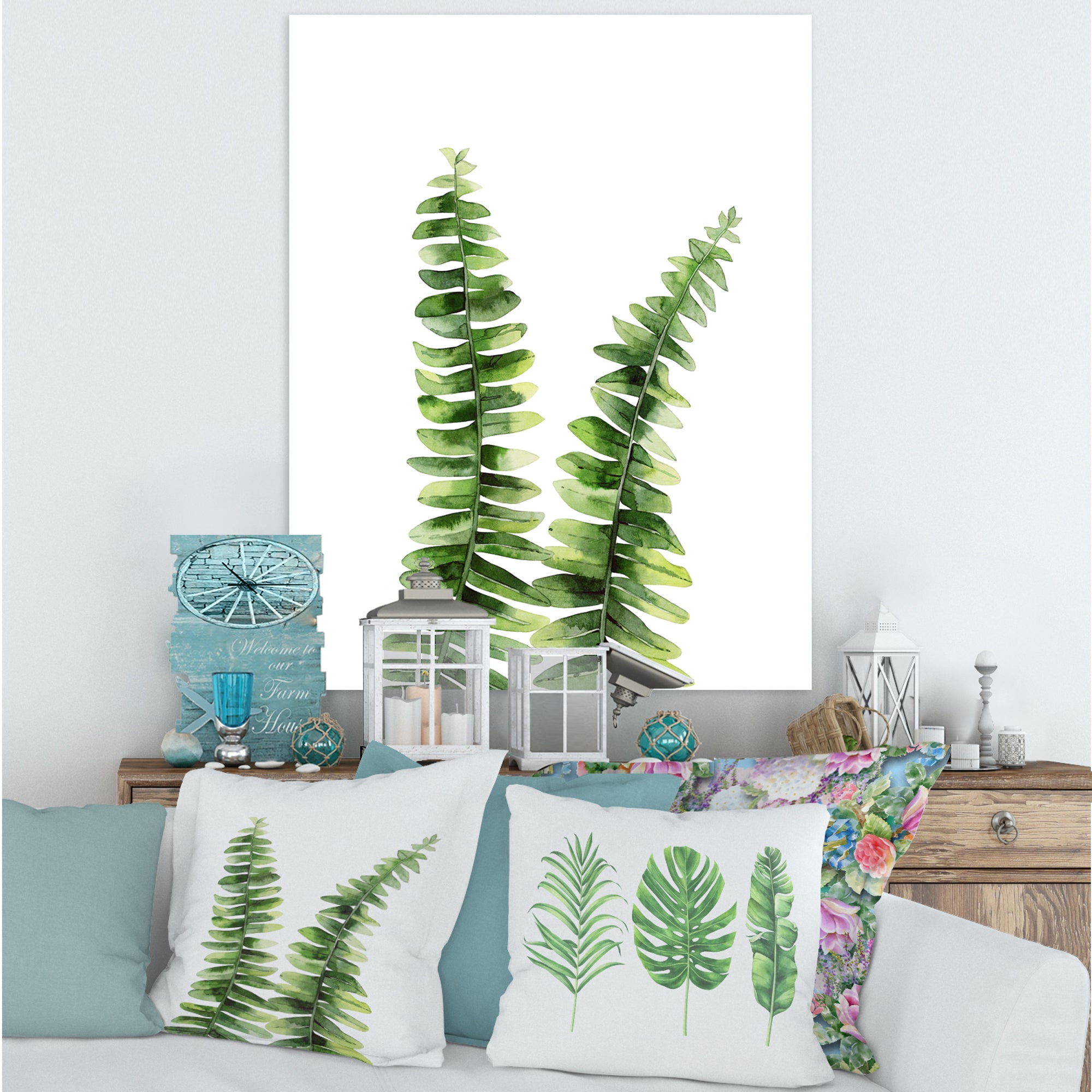 Fern Plant In Greenbotanical Detail