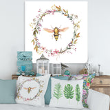 Bee In Wildflowers Wreath