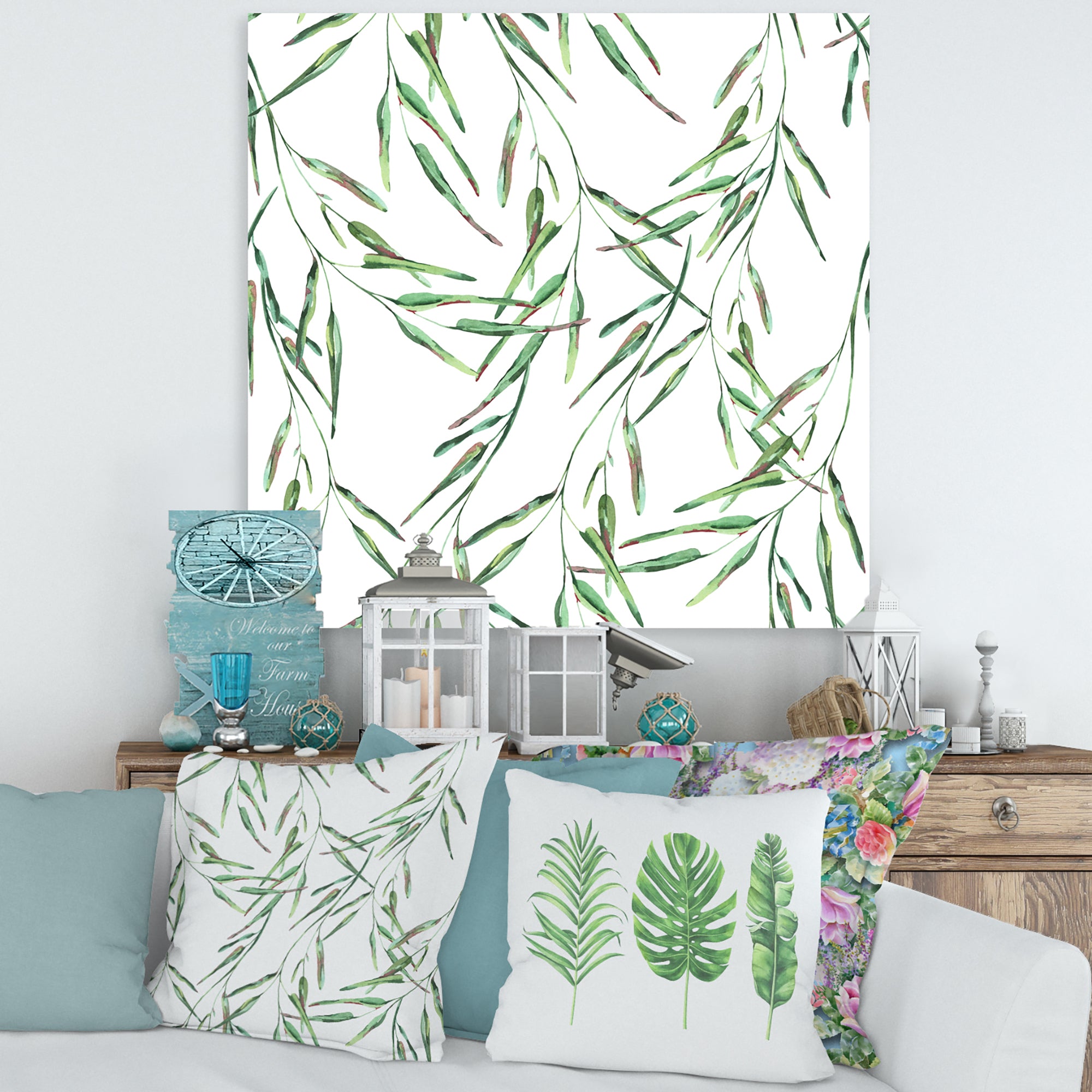 Tropical Green Leaves In Summer Times II