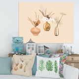 Bouquets Of Wildflowers In Gold Vases I