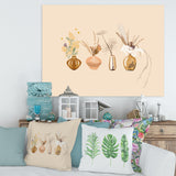 Bouquets Of Wildflowers In Gold Vases II