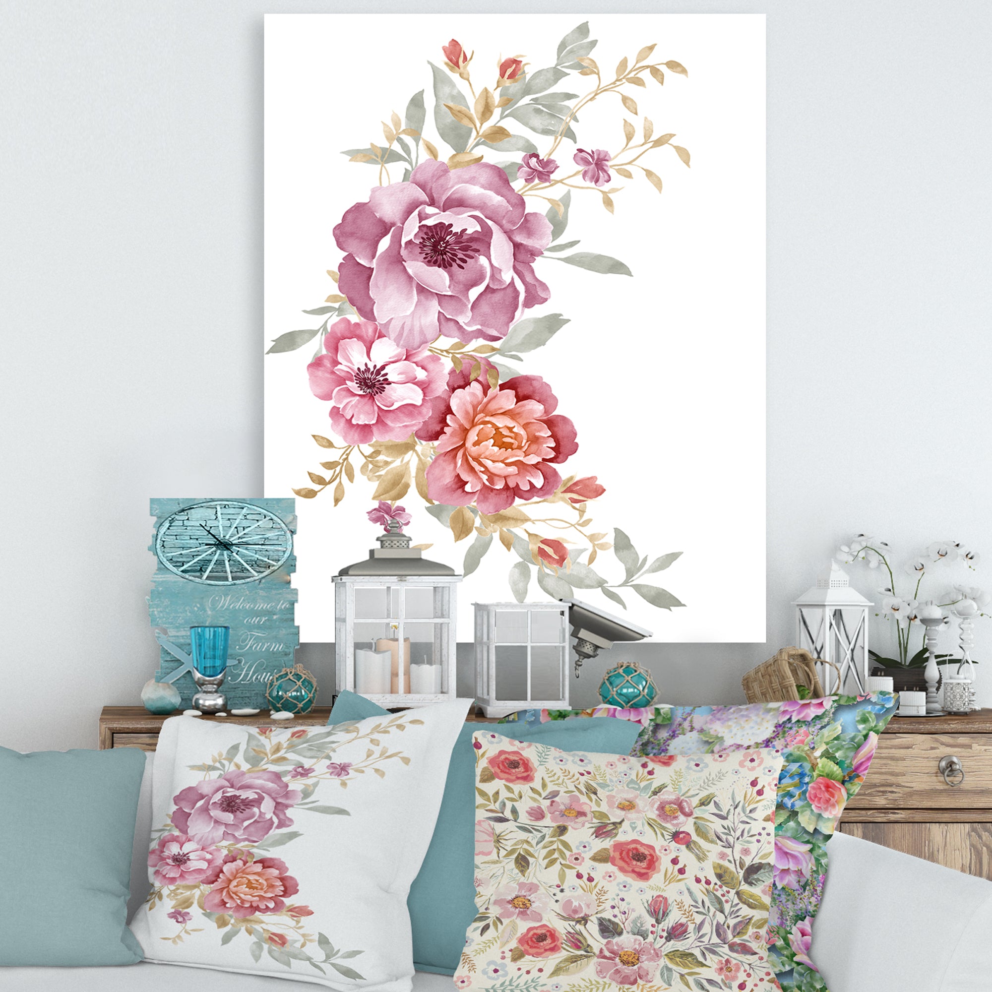 Bouquet Of Pink and Purple Flowers III