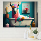 Funny Llama In The Bath IV