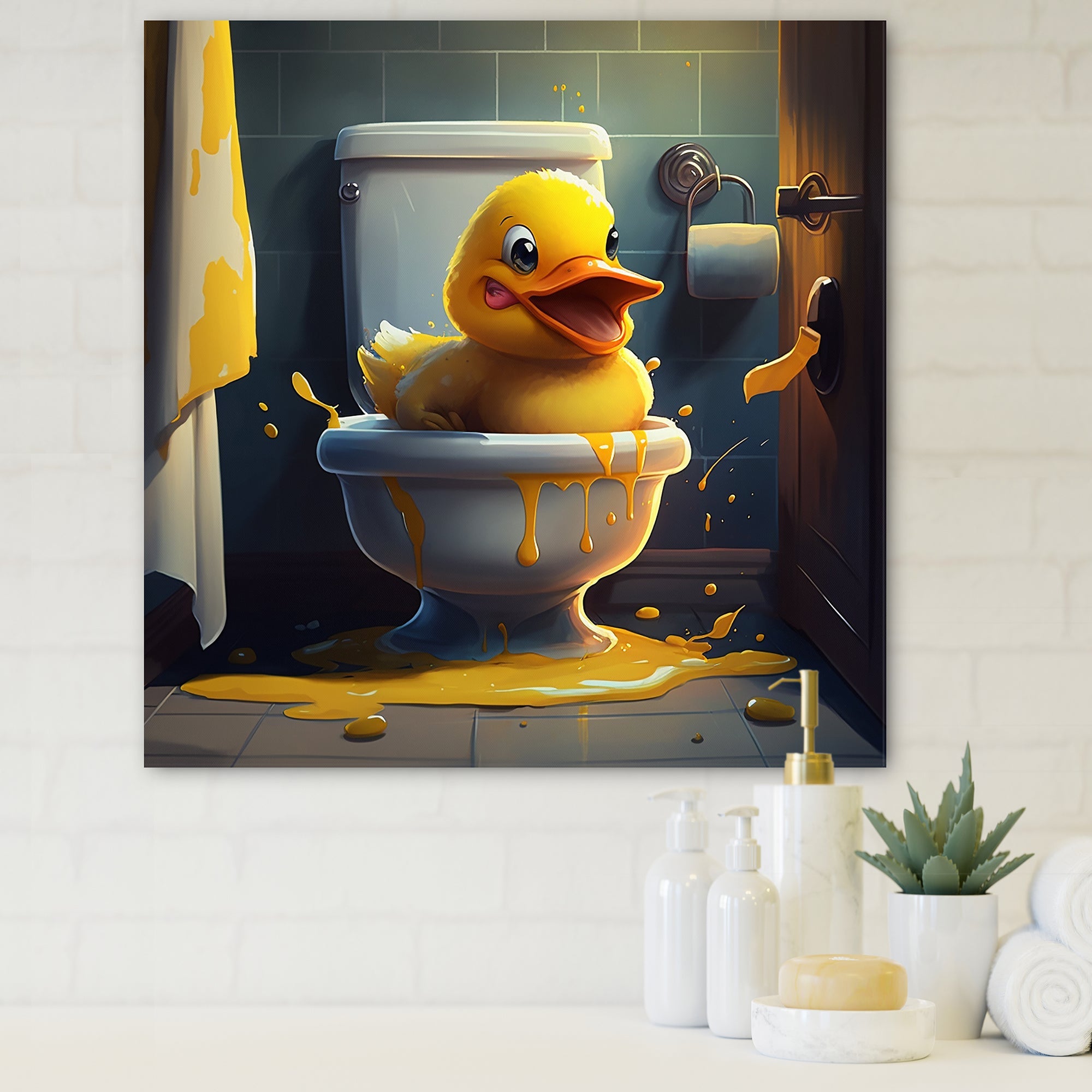 Funny Duckling Missed The Toilet II