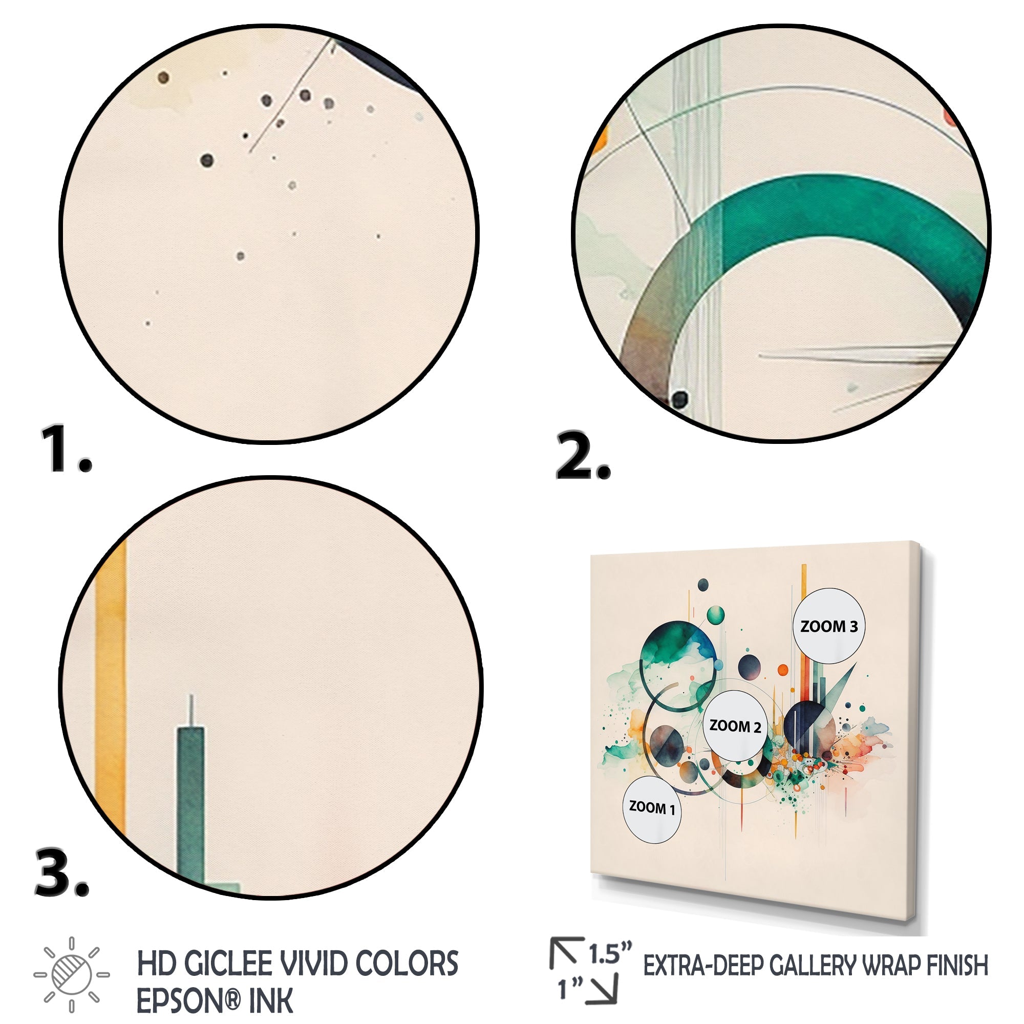 Multi-Color Watercolor Geometric Art II