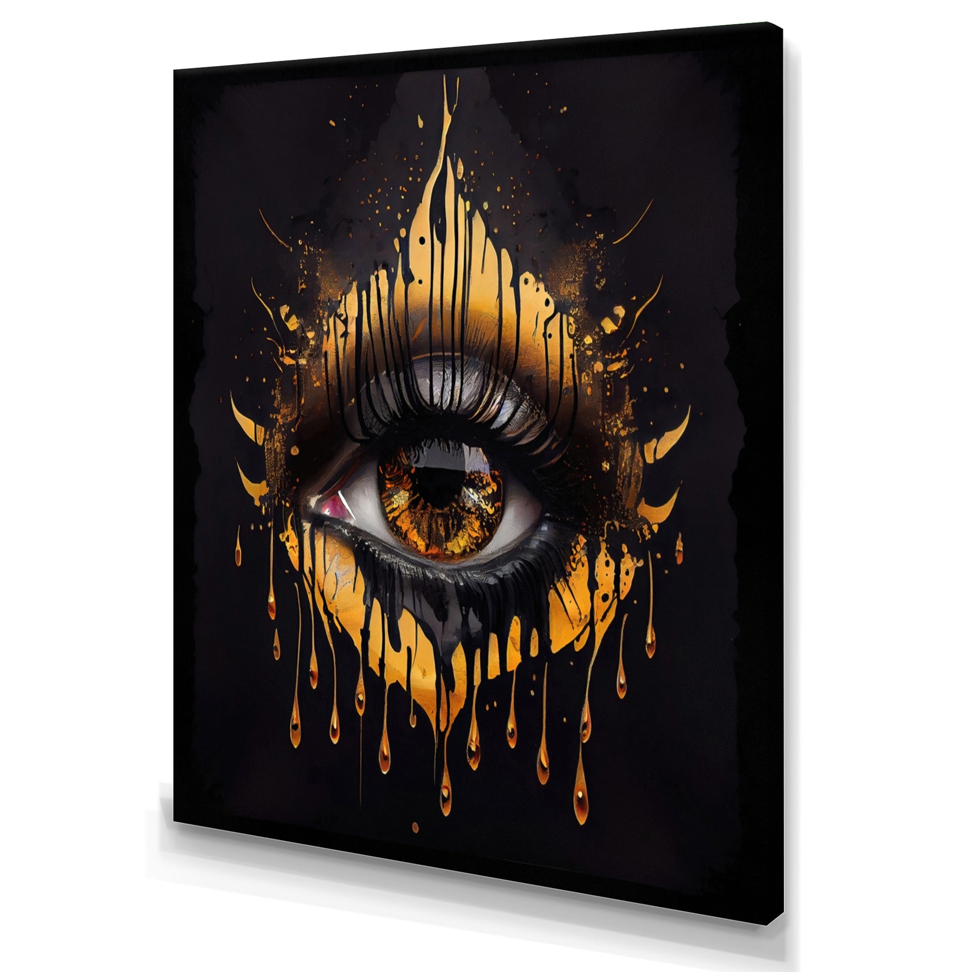 Black And Gold Liquid Eye I