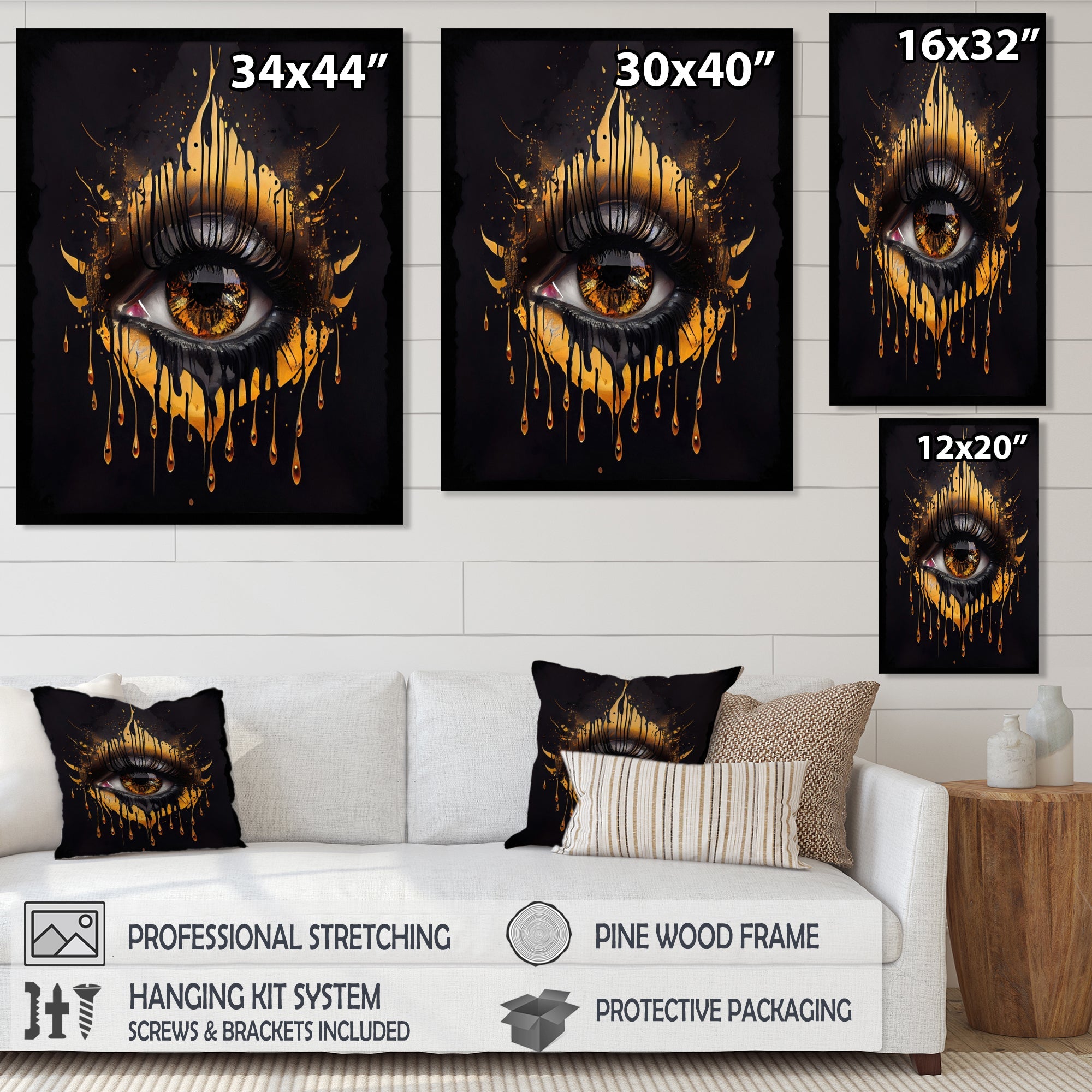 Black And Gold Liquid Eye I