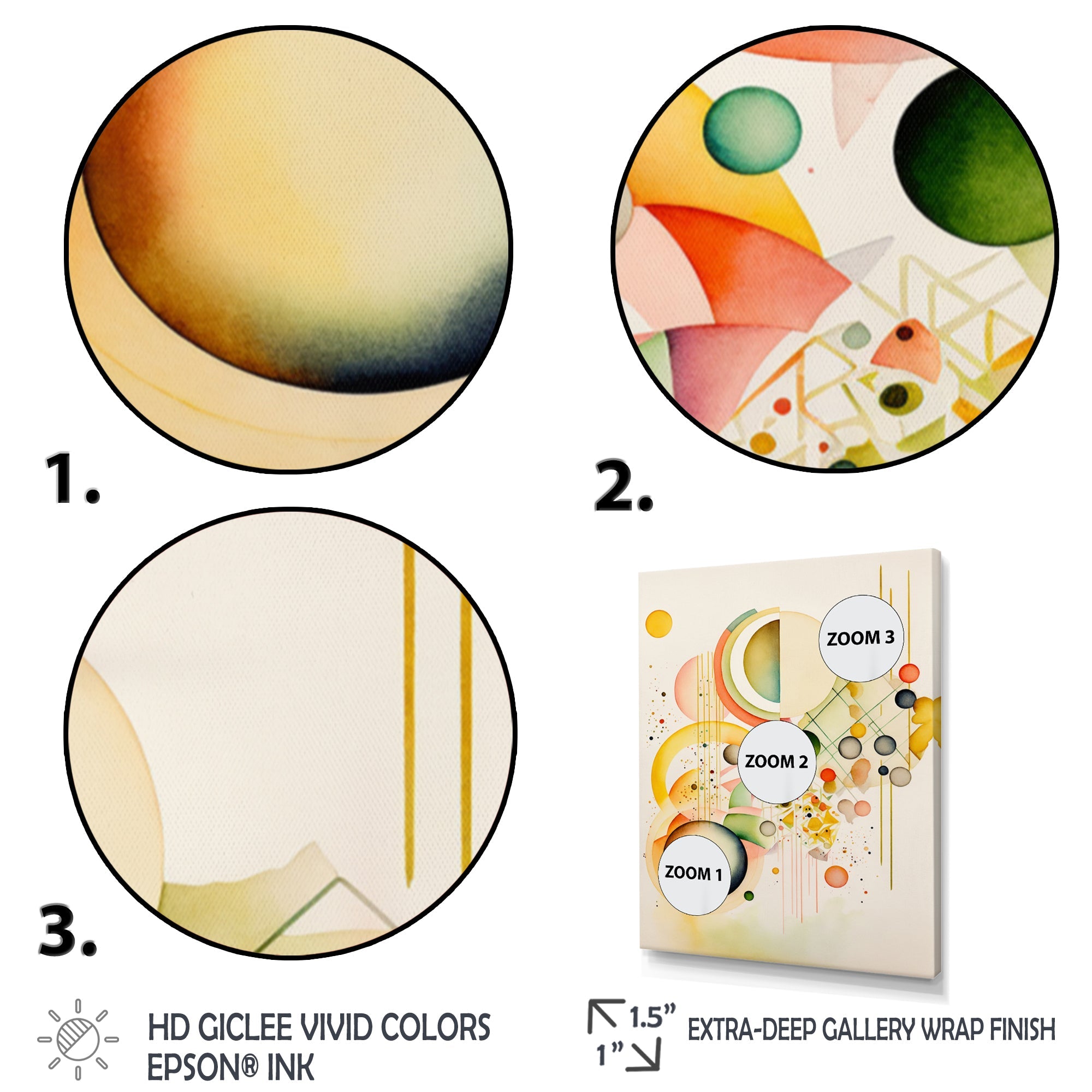 Yellow Multi Shape Abstract VII