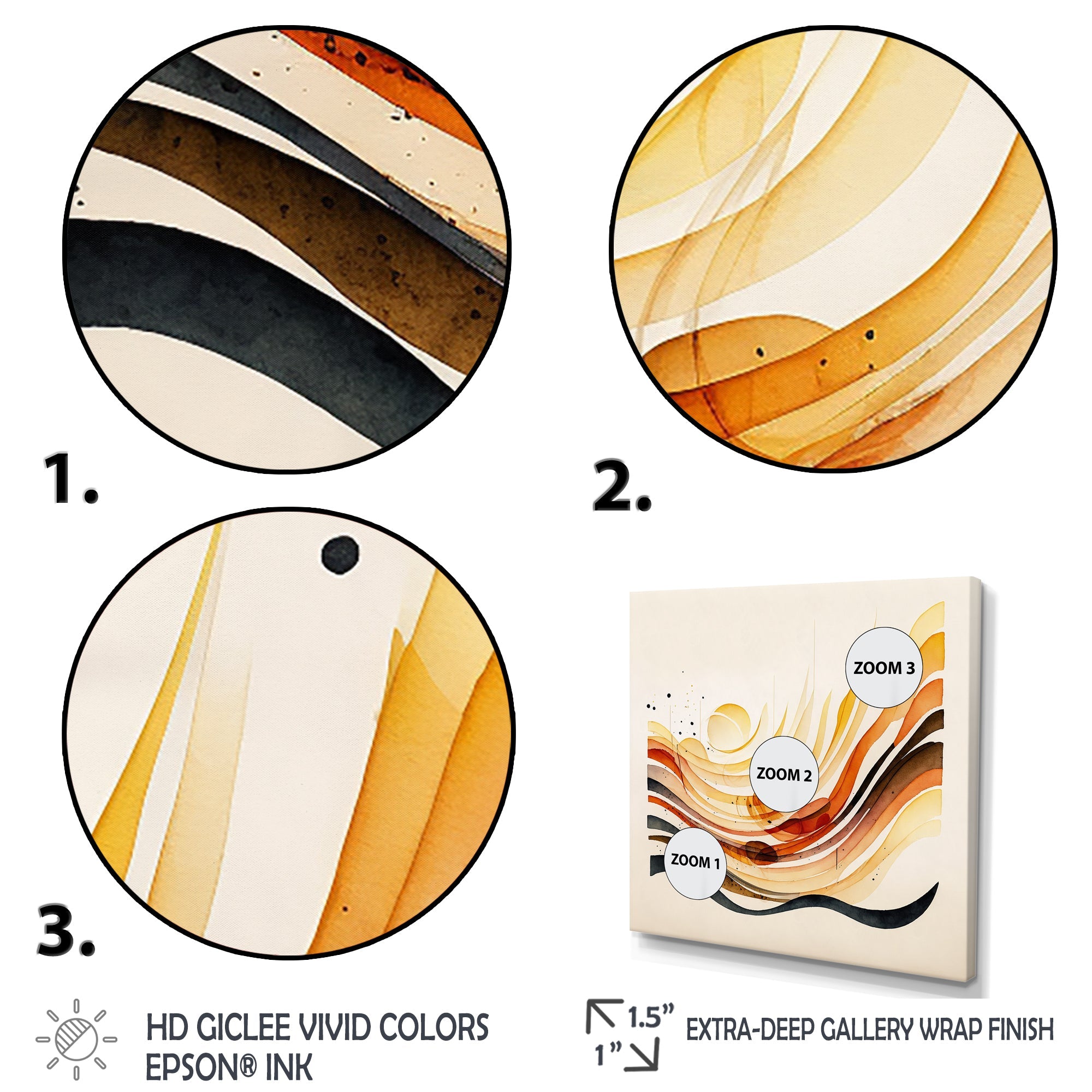 Burnt Orange Waves Abstract IV