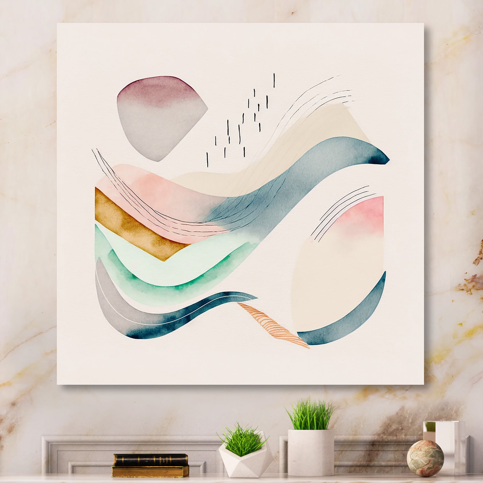Multi-Color Pastel Waves