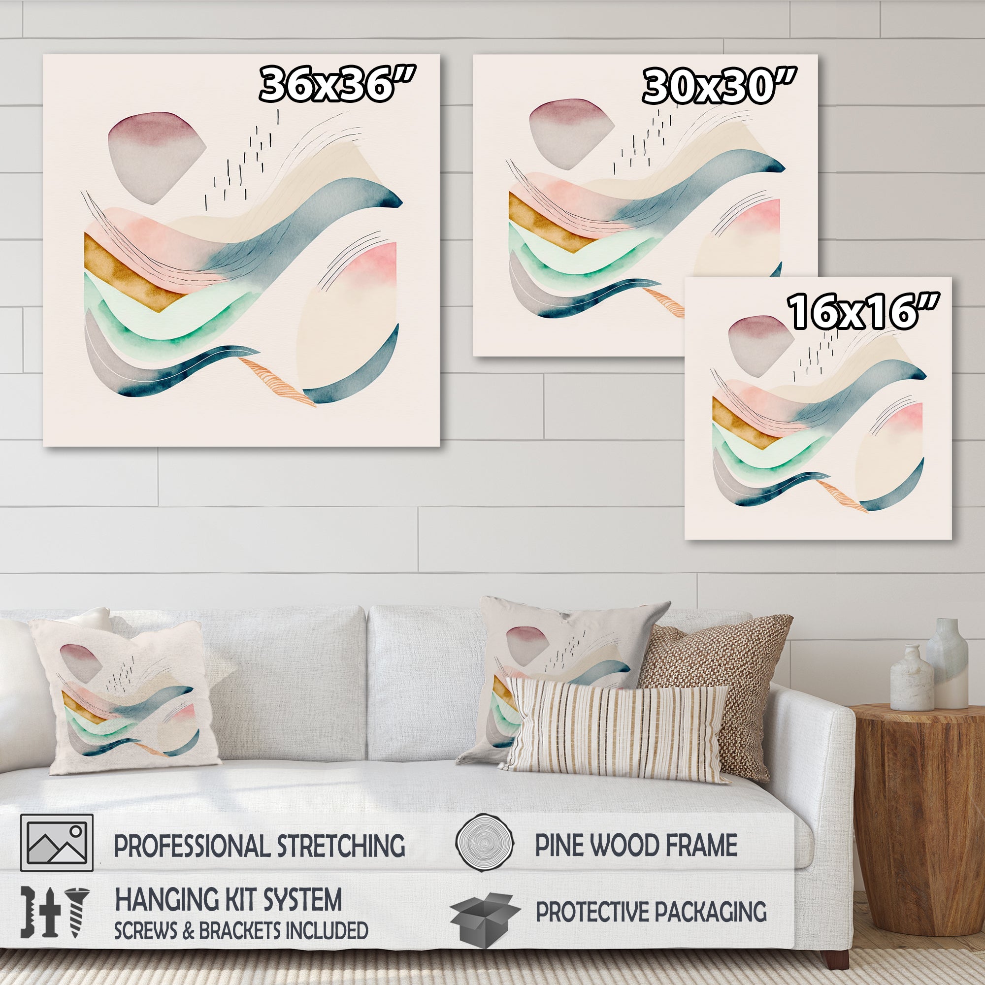 Multi-Color Pastel Waves