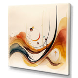 Burnt Orange Waves Abstract V