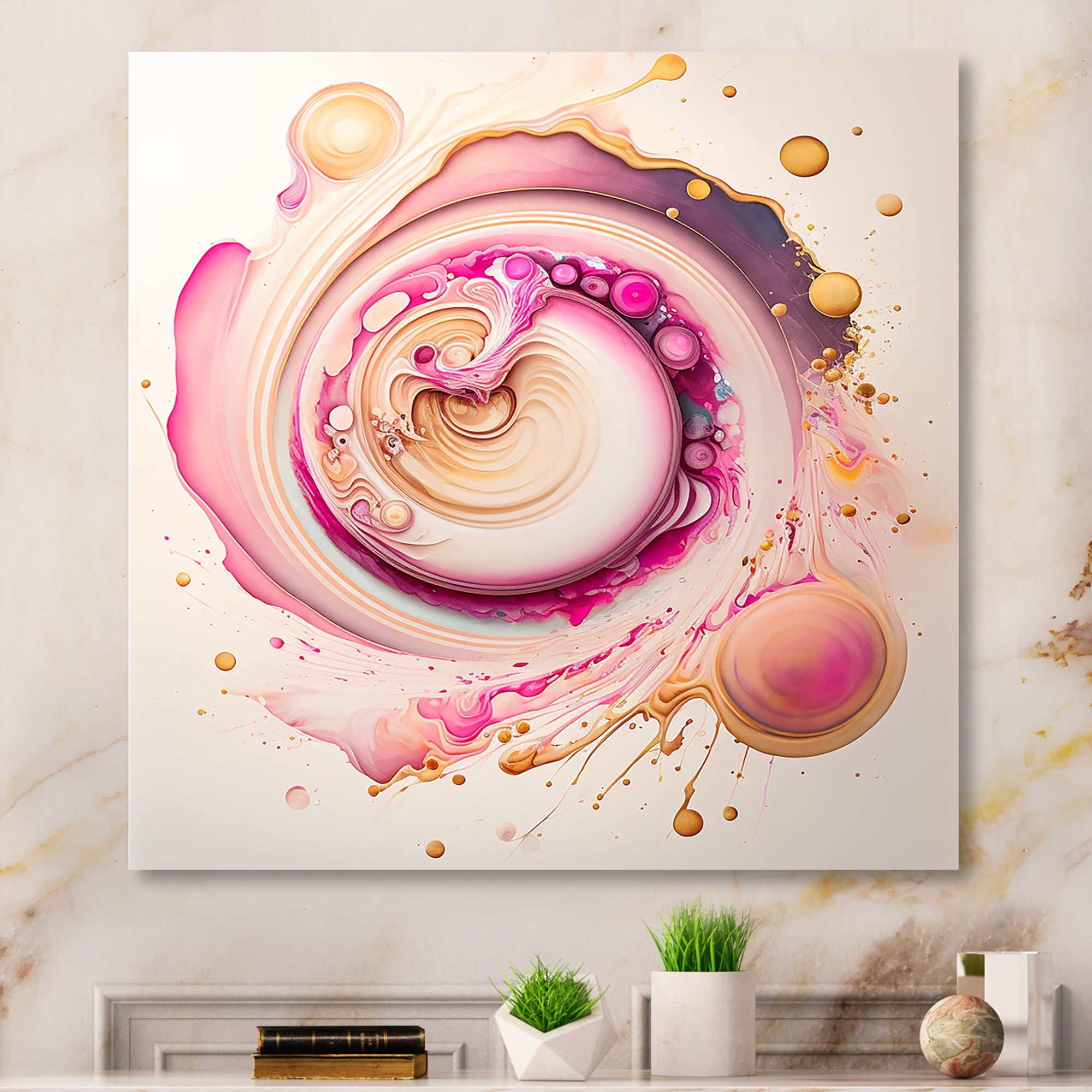 Pink Liquid Swirl