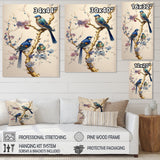 Multicolor Birds On Plum Blossoms Tree VII