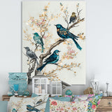 Multicolor Birds On Plum Blossoms Tree IX