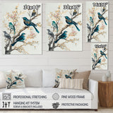 Multicolor Birds On Plum Blossoms Tree IX