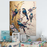 Multicolor Birds On Plum Blossoms Tree II