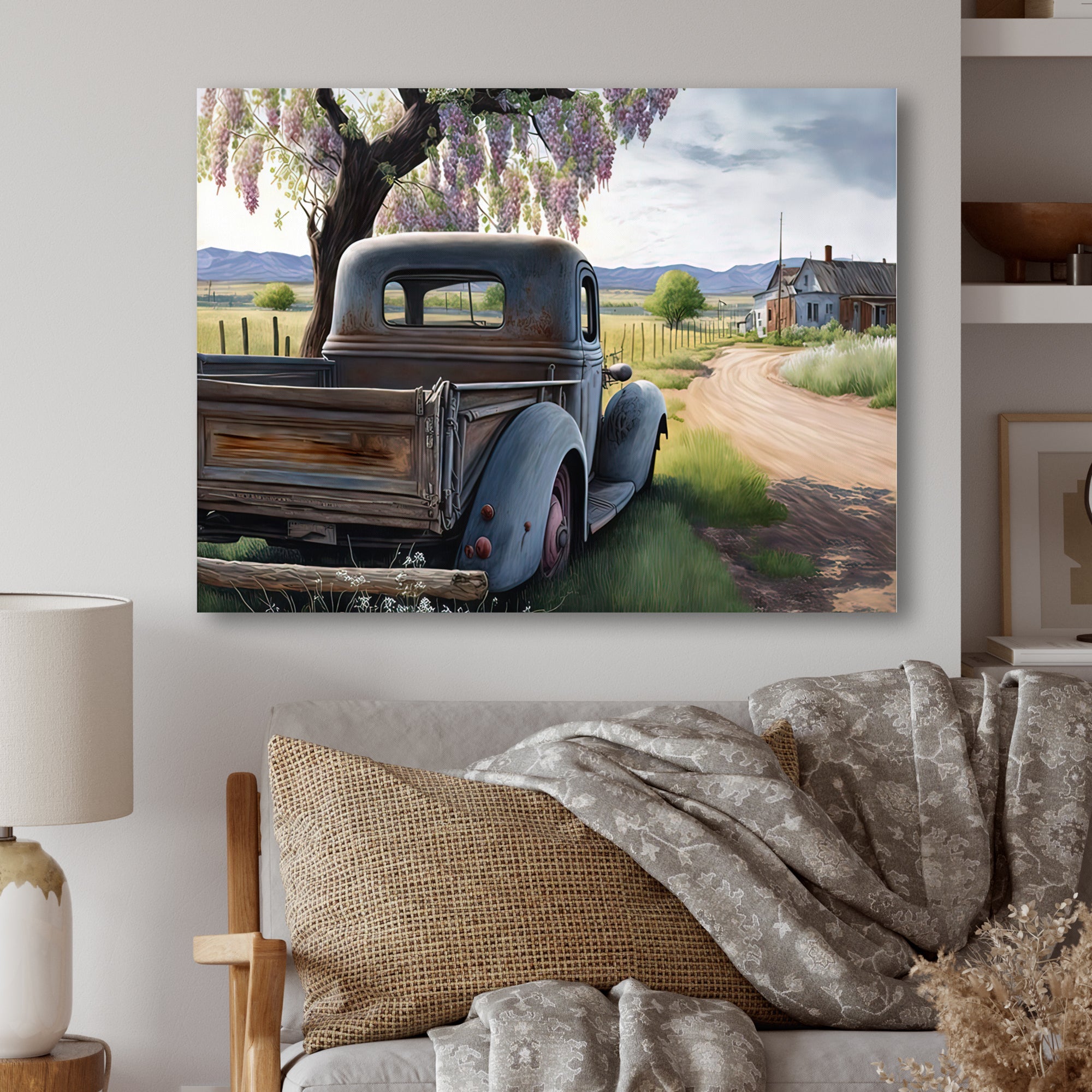Old American Truck In Barn IV