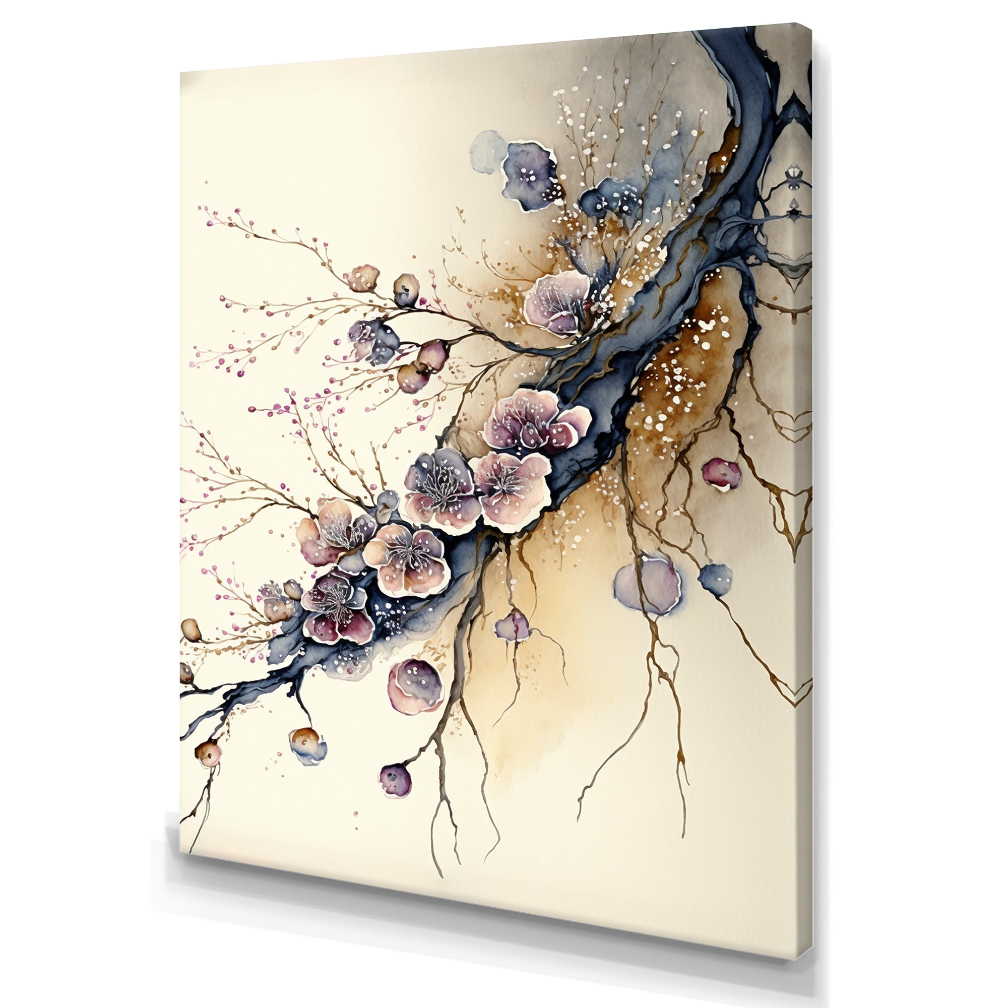 Pink And Plum Cherry Blossom Branch II