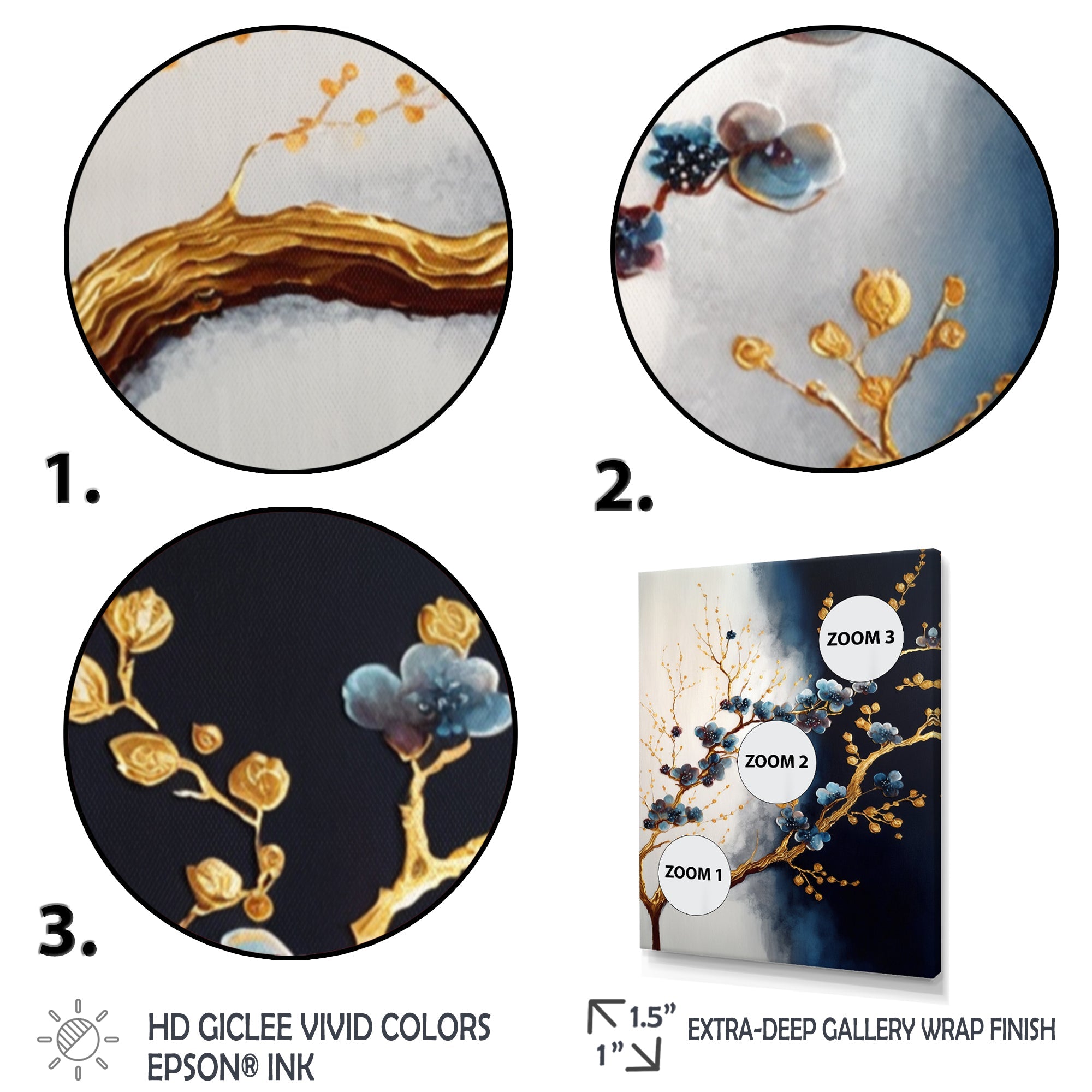 Blue Cherry Blossom Branch VI