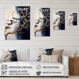 Blue Cherry Blossom Branch VI