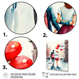 Loving Couple Walking Outdoors