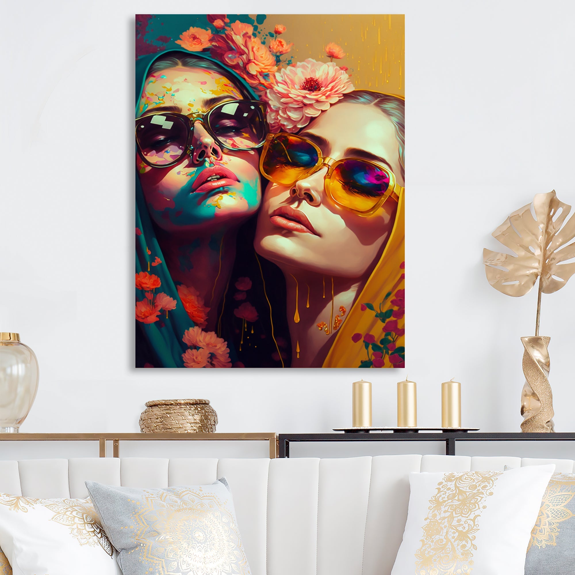 Stylish Women Kissing IV