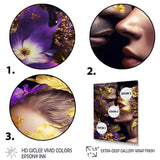 Loving Couple Kissing Floral Design I