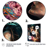 Loving Couple Kissing Floral Design II