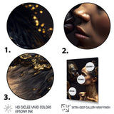 Gold African Amercian Couple Kissing