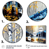 Monochrome Golden Birch Trees By The River IV