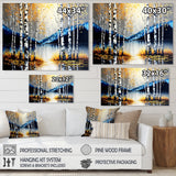 Monochrome Golden Birch Trees By The River IV